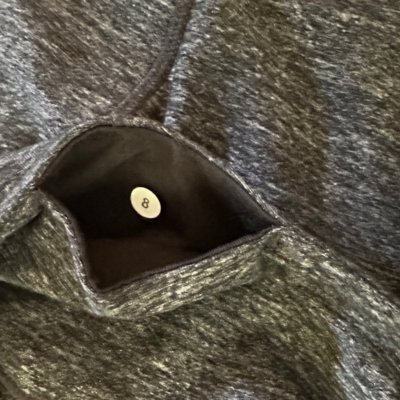 Lululemon Insight Pant Leggings Black Deep Coal Slub Denim Size 8 limited e - Picture 4 of 10